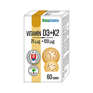 EDENPHARMA Vitamín D3 + K2 60 tabliet vyobraziť