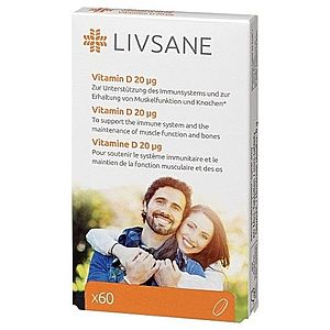 LIVSANE Vitamín D 20 mcg 60 tabliet vyobraziť