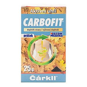 CARBOFIT Čárkll aktívne rastlinné uhlie 25 g vyobraziť