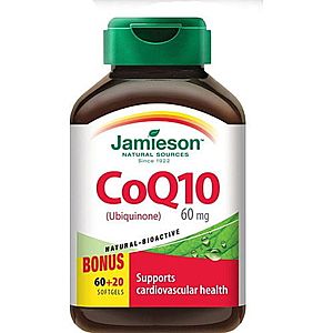 JAMIESON Koenzým Q10 60 mg 60 + 20 kapsúl ZADARMO vyobraziť