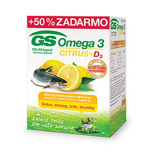 GS Omega 3 citrus + D3 60 + 30 kapsúl ZADARMO vyobraziť