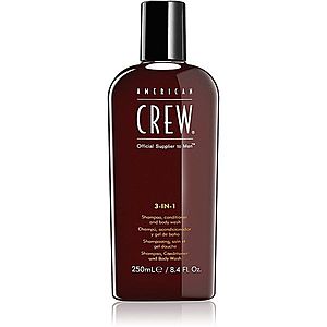 American Crew Hair & Body 3-IN-1 šampón, kondicionér a sprchový gél 3 v 1 pre mužov 250 ml vyobraziť