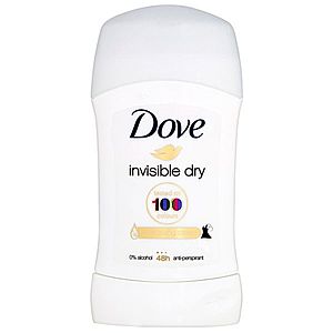 Dove Invisible Dry Antiperspirant tuhý antiperspirant proti bielym škvrnám 48h 40 ml vyobraziť
