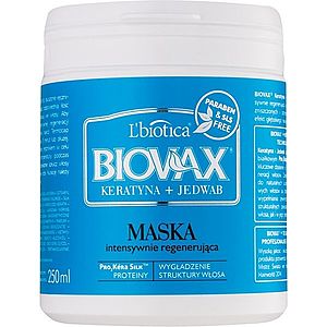 L’biotica Biovax Keratin & Silk regeneračná maska pre hrubé vlasy 250 ml vyobraziť