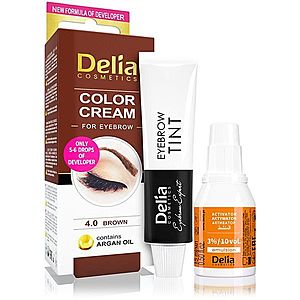 Delia Cosmetics Argan Oil farba na obočie odtieň 4.0 Brown 15 ml vyobraziť