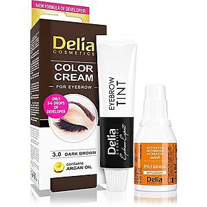 Delia Cosmetics Argan Oil farba na obočie odtieň 3.0 Dark Brown 15 ml vyobraziť