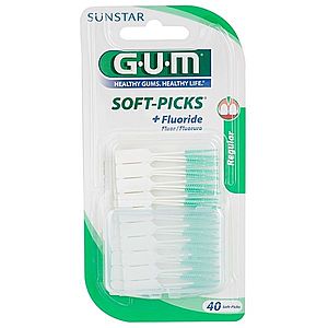 G.U.M Soft-Picks +Fluoride dentálne špáradlá regular 40 ks vyobraziť