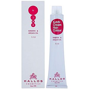 Kallos KJMN Cream Hair Colour Keratin & Argan Oil farba na vlasy s keratínom a argánovým olejom odtieň 8.34 l Intense Copper Red 100 ml vyobraziť