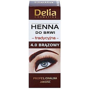 Delia Cosmetics Henna farba na obočie odtieň 4.0 Brown 2 g + 2 ml vyobraziť