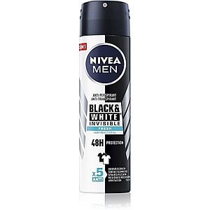 Nivea Men Invisible Black & White antiperspirant v spreji Fresh 150 ml vyobraziť