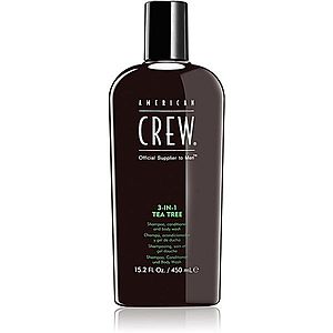 American Crew Hair & Body 3-IN-1 Tea Tree šampón, kondicionér a sprchový gél 3 v 1 pre mužov 450 ml vyobraziť