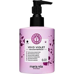 Maria Nila Colour Refresh Vivid Violet jemná vyživujúca maska bez permanentných farebných pigmentov výdrž 4 – 10 umytí 0.22 300 ml vyobraziť