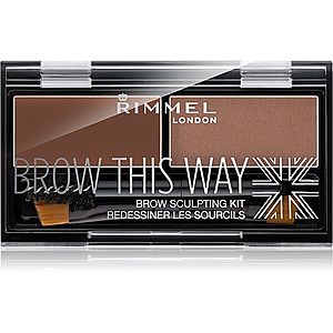 Rimmel Brow This Way paleta pre líčenie obočia odtieň 002 Medium Brown 1, 3 g vyobraziť