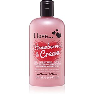 I love... Strawberries & Cream sprchový a kúpeľový krém 500 ml vyobraziť