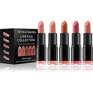 Revolution PRO Lipstick Collection sada rúžov odtieň Matte Nude 5 ks vyobraziť