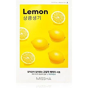 Missha Airy Fit Lemon plátenná maska pre rozjasnenie a vitalitu pleti 19 g vyobraziť
