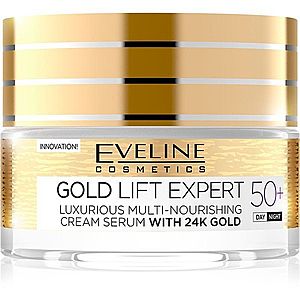 Eveline Cosmetics Gold Lift Expert denný a nočný krém proti vráskam 50+ 50 ml vyobraziť