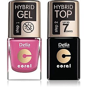 Delia Cosmetics Coral Nail Enamel Hybrid Gel sada odstín 05 pre ženy vyobraziť