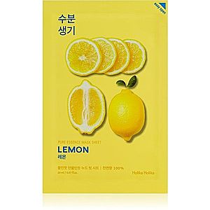 Holika Holika Pure Essence Lemon plátenná maska so zjemňujúcim a osviežujúcim účinkom s vitamínom C 20 ml vyobraziť