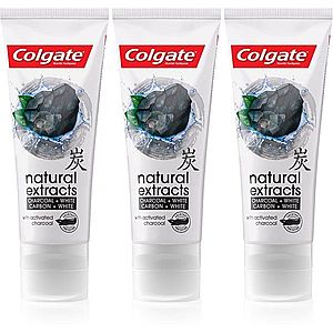 Colgate Natural Extracts Charcoal + White bieliaca zubná pasta s aktívnym uhlím 3 x 75 ml vyobraziť