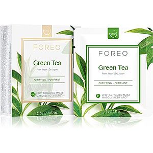 FOREO UFO™ Green Tea osviežujúca a upokojujúca maska 6 x 6 g vyobraziť
