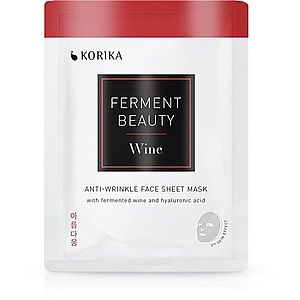 KORIKA FermentBeauty Anti-wrinkle Face Sheet Mask with Fermented Wine and Hyaluronic Acid plátenná maska proti vráskam s fermentovaným hroznom a kysel vyobraziť