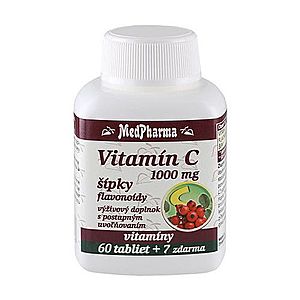 MEDPHARMA Vitamín C 1000 mg so šípkami 60 + 7 tabliet ZADARMO vyobraziť