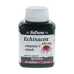 MEDPHARMA Echinacea 100 mg, vitamín C, zinok 60 + 7 tabliet ZADARMO vyobraziť