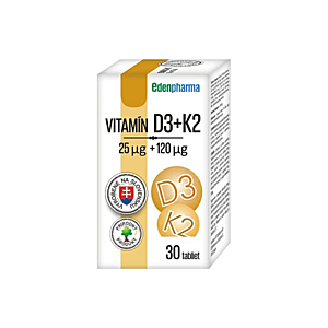 EDENPHARMA Vitamín D3 + K2 30 tabliet vyobraziť