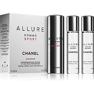 Chanel Allure Homme Sport Cologne kolínska voda (1x plniteľná + 2x náplň) pre mužov 2x20 ml vyobraziť