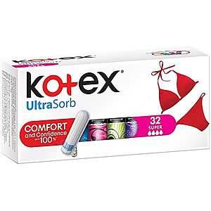 Kotex UltraSorb Super tampóny 32 ks vyobraziť