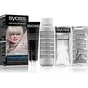 Syoss Cool Blonds permanentná farba na vlasy odtieň 10-55 Ultra platinum blond vyobraziť