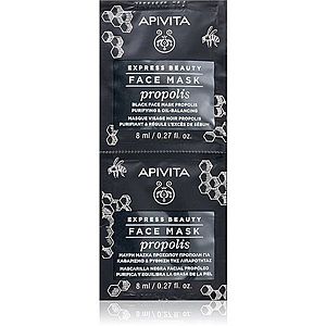 Apivita Express Beauty Propolis čistiaca čierna maska pre mastnú pleť 2 x 8 ml vyobraziť
