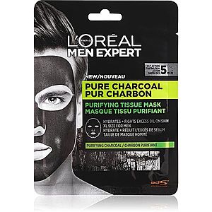 L’Oréal Paris Men Expert Pure Charcoal plátenná maska 30 g vyobraziť