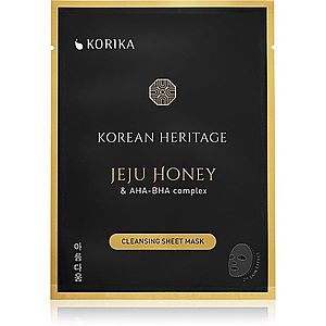 KORIKA Korean Heritage Jeju Honey & AHA-BHA Complex Cleansing Sheet Mask plátenná maska s čistiacim efektom Jeju honey & AHA - BHA complex sheet mask vyobraziť
