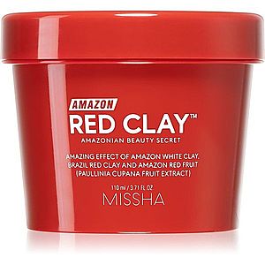 Missha Amazon Red Clay™ čistiaca maska pre redukciu kožného mazu a minimalizáciu pórov s ílom 110 ml vyobraziť