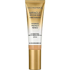 Max Factor Miracle Second Skin hydratačný krémový make-up SPF 20 odtieň 06 Golden Medium 30 ml vyobraziť
