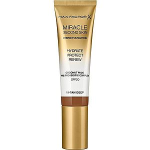 Max Factor Miracle Second Skin hydratačný krémový make-up SPF 20 odtieň 11 Tan Deep 30 ml vyobraziť