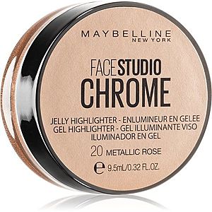 Maybelline Face Studio Chrome Jelly Highlighter gélový rozjasňovač odtieň 20 Metallic Rose 9.5 ml vyobraziť