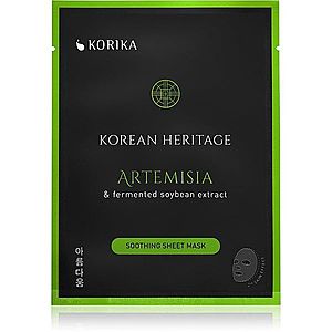 KORIKA Korean Heritage Artemisia & Fermented Soybean Extract Soothing Sheet Mask upokojujúca plátienková maska Artemisia & fermented soybean extract s vyobraziť