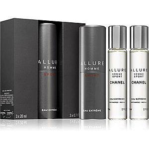 Chanel Allure Homme Sport Eau Extreme parfumovaná voda (1x plniteľná + 2x náplň) pre mužov 3x20 ml vyobraziť