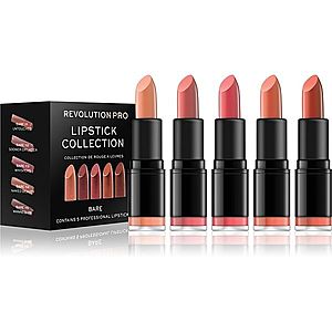 Revolution PRO Lipstick Collection sada rúžov odtieň Bare 5 ks vyobraziť