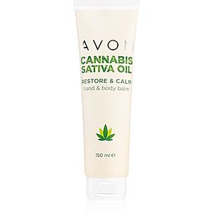 Avon Cannabis Sativa Oil Restore & Calm krém na ruky a telo s konopným olejom 150 ml vyobraziť