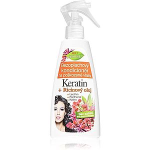 Bione Cosmetics Keratin + Ricinový olej regeneračný bezoplachový kondicionér na vlasy 260 ml vyobraziť
