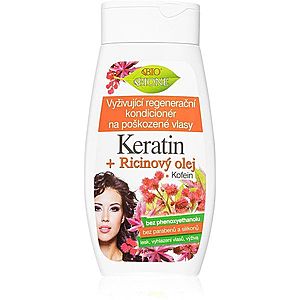 Bione Cosmetics Keratin + Ricinový olej regeneračný kondicionér pre slabé a poškodené vlasy 260 ml vyobraziť
