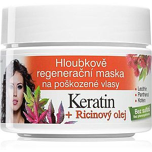 Bione Cosmetics Keratin + Ricinový olej regeneračná maska na vlasy 260 ml vyobraziť