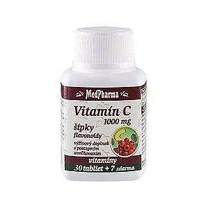 MEDPHARMA Vitamín C 1000 mg so šípkami 30 + 7 tabliet ZADARMO vyobraziť