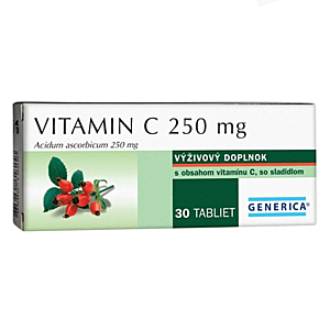 GENERICA Vitamín C 250 mg 30 tabliet vyobraziť