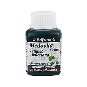 MEDPHARMA Medovka 50 mg + chmeľ + valeriána 30 + 7 tabliet ZADARMO vyobraziť