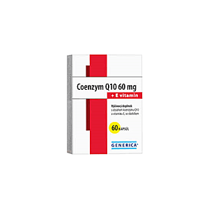 GENERICA Coenzym Q10 60 mg + E vitamín 60 tabliet vyobraziť